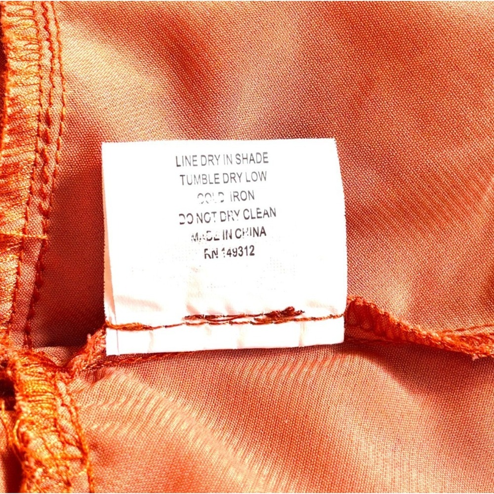 Rust Floral One Shoulder Ruffle Mini Dress Sz S Boho Romantic Cottagecore - Picture 10 of 13